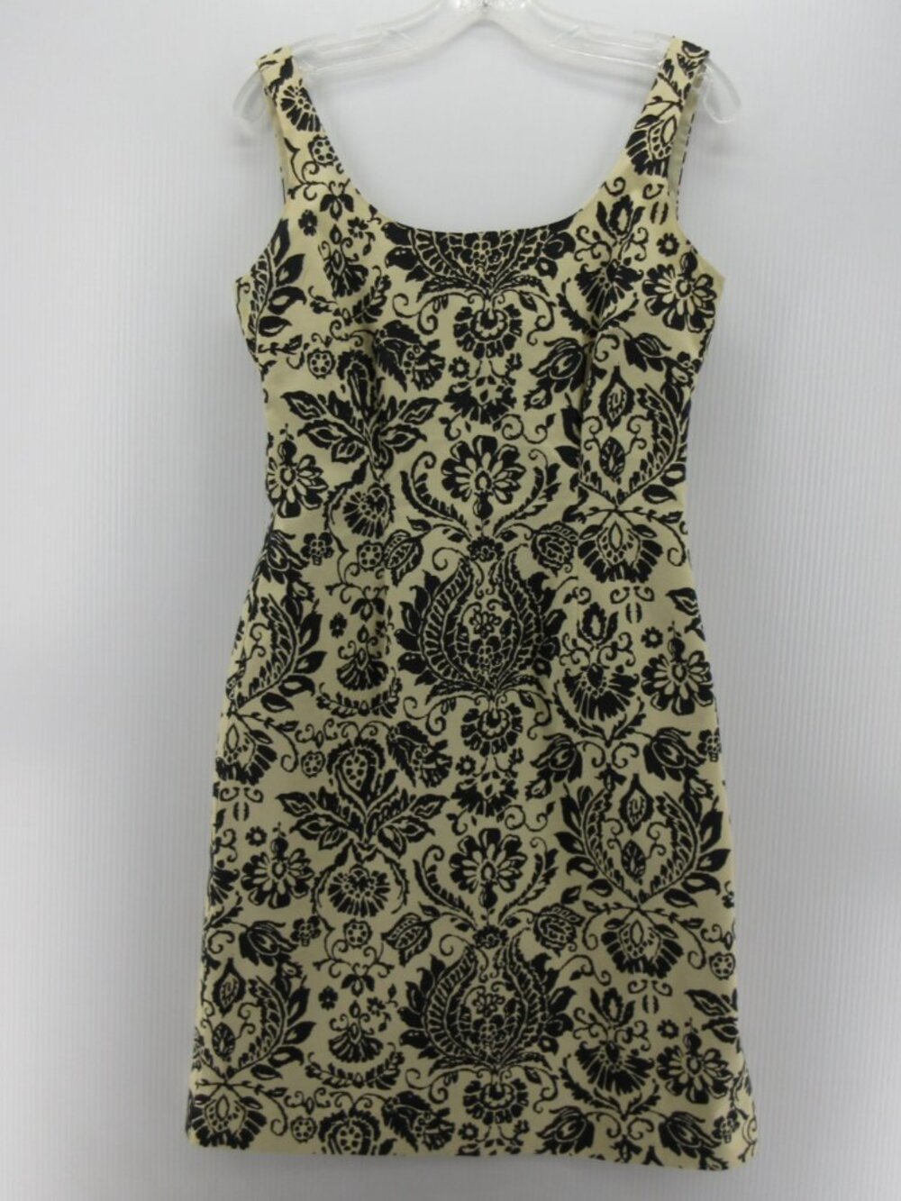 Tommy Bahama Dress 6 Cream Silk Blend Mini Damask Floral Resort
